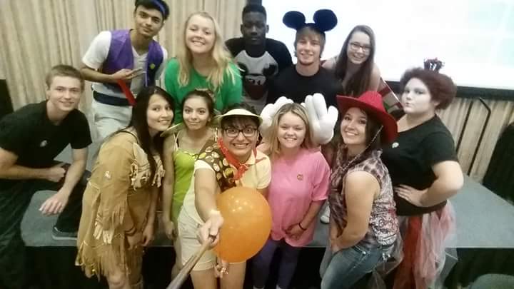 Sara Atkins with Thompson Learning Community students